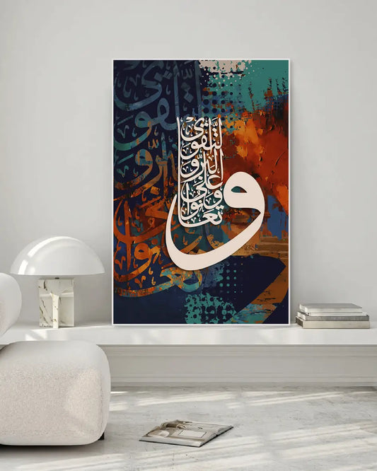 لوحة جدارية فنية وديكور – وتعاونوا على البر والتقوى