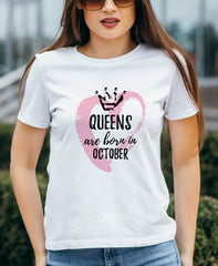 تيشيرت Queens are born in October