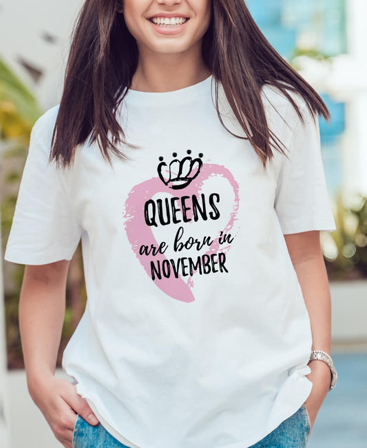 تيشيرت Queens are born in November