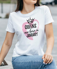 تيشيرت Queens are born in January
