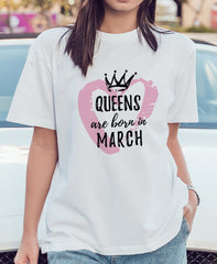 تيشيرت Queens are born in March