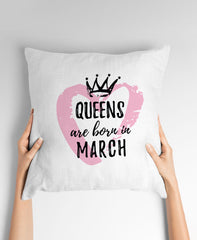 مخدة Queens are born in March