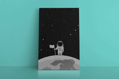 لوحة كانفس جدارية رائد فضاء على سطح القمر