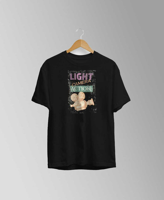 light camera t shirt